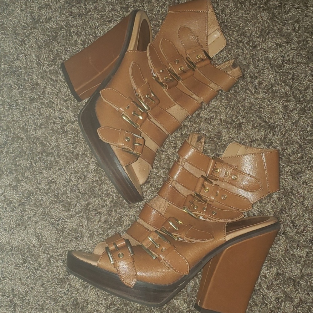 Aldo Leather Platform Strap Gladiator Bootie - image 4